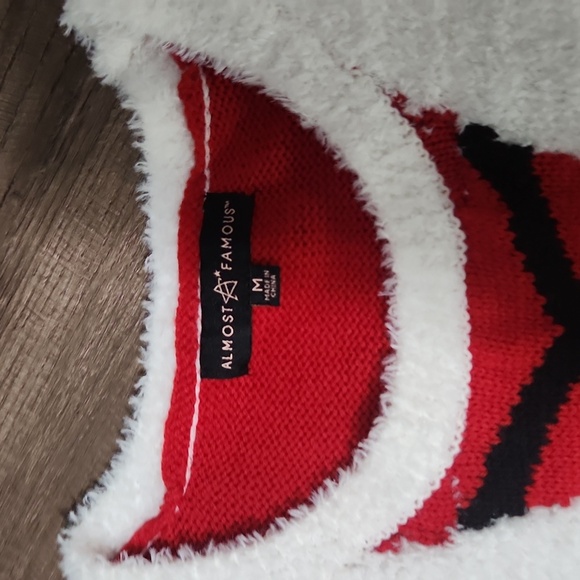 Ugly Christmas Sweater Red and White Women's Sweater - Picture 3 of 3